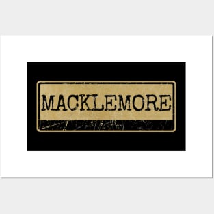 Aliska, text black retro - Macklemore Posters and Art